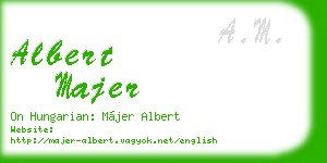 albert majer business card