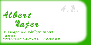 albert majer business card